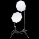 StudioKing kit d'éclairage continu PK-SB608K avec 2 softbox octogonales de 65 cm et lampes lumière du jour 2x85W - Image 1