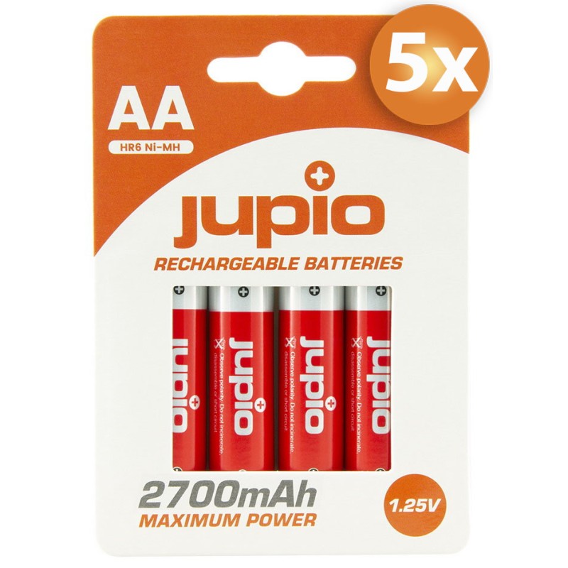 Voordeelpak van 20 x AA Jupio batterijen 2700mAh - speciaal voor flitsers
