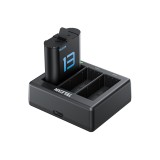 Telesin chargeur pour 3 batteries + 2x accus pour GoPro 13