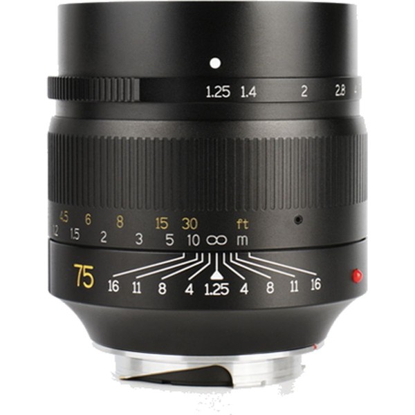 7Artisans 75mm f/1.25 objectif prime manuel pour Leica M-mount full-frame