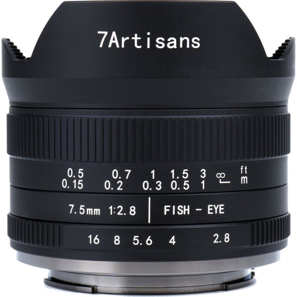 7Artisans 7.5mm f/2.8 MkII fisheye objectif pour Sony E-Mount APS-C avec ouverture f/2.8
