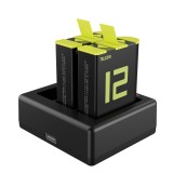 Chargeur Telesin pour 3 batteries + 2x accus GoPro 9/10/11/12