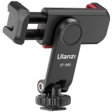 Ulanzi ST-06S support de téléphone inclinable avec pince et fixations cold shoe
