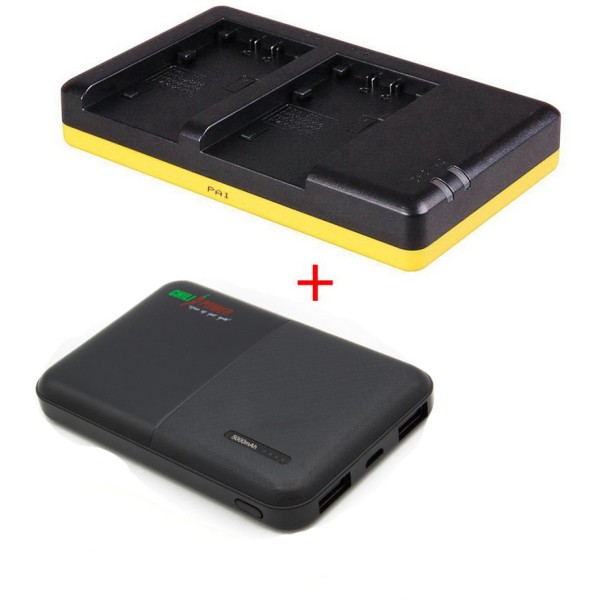 Pack duo chargeur USB et powerbank 5000mAh pour 2 batteries Sony NP-FH30 / NP-FH50