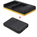 Chargeur duo deluxe avec powerbank 5000mAh pour 2 batteries Canon NB-2LH
