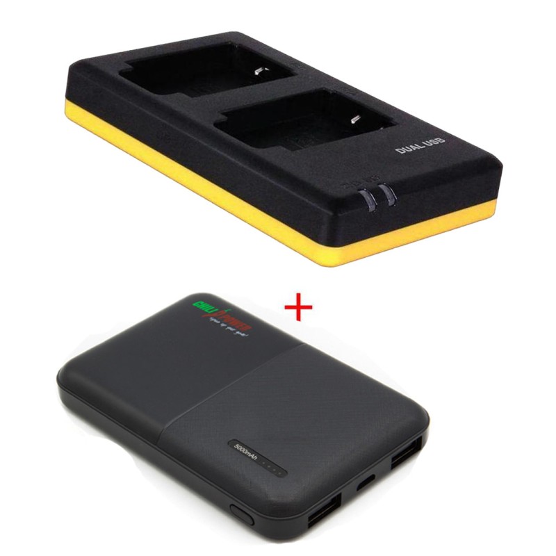 Powerpakket Deluxe NP-BX1 duo oplader + 5000mAh Powerbank voor 2 Sony accu's NP-BX1