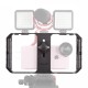 Ulanzi U-Rig Pro smartphone video rig avec trois cold shoe mounts et quatre trous de vis 1/4" - Image 2