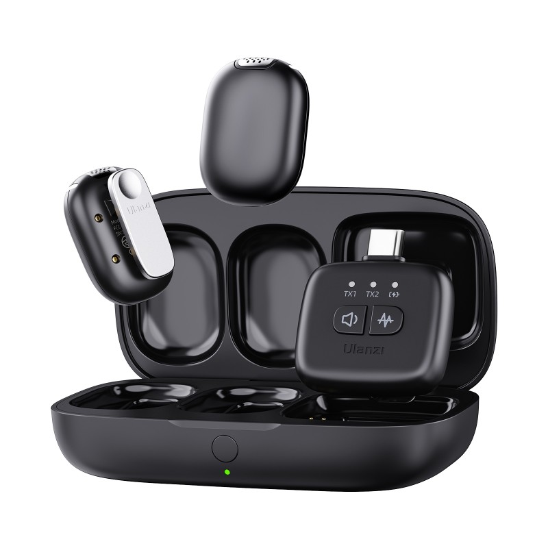 Ulanzi A30 TinyMic Draadloze microfoon-set - Zwart