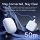 Ulanzi A30 TinyMic ensemble de microphones sans fil avec adaptateurs USB-C, Lightning et 3.5mm - blanc - Image 6