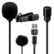SAIREN S-Lav L2 microphone cravate avec connexion USB-C et USB-A pour smartphone, tablette et ordinateur - Image 1