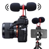 SAIREN T Mic Dual-Head micro d'interview à double capsule pour enregistrements bidirectionnels