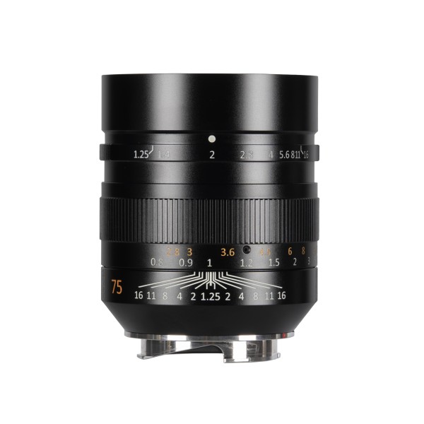 7Artisans 75mm F1.25 Mark II objectif téléobjectif pour Leica M-Mount en noir avec grande ouverture pour portrait