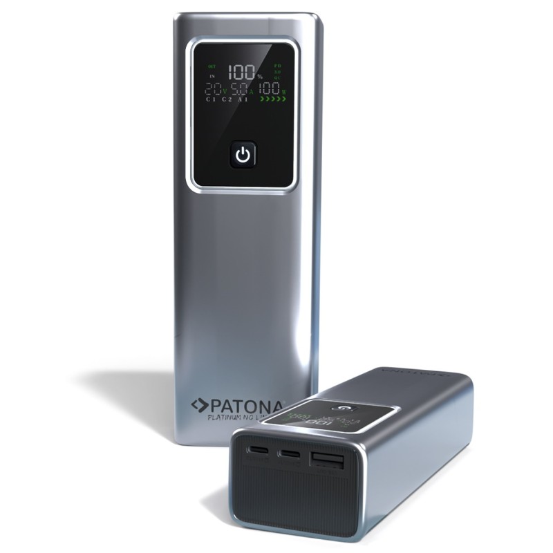 Patona Powerbank Luxury One PD100W - 2 x USB-C en 1 x USB-A - 20.000mAh