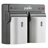 Jupio-sæt: 2 x LP-E6NH kamerabatterier ULTRA 2600mAh til Canon + USB-dobbeltoplader