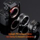 K&F Concept adaptateur de monture d'objectif Pentax K vers Sony E-Mount - Image 8