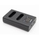 Chargeur double pour 2 batteries Nikon EN-EL23 avec adaptateur USB 230V 2 ports - Image 2