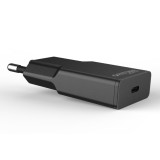 Platinum GaN PD20W adaptateur secteur plat noir 1x USB-C PD3.0 QC3.0