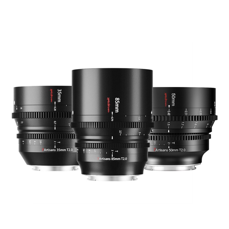 7Artisans Spectrum Cine Kit 35+50+85mm Full-frame - E-Mount