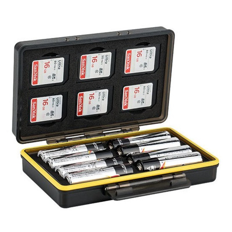JJC BC-3SD6AA multifunctionele batterij case voor 8 AA-batterijen en 6 SD-kaarten afbeelding