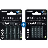 Panasonic Eneloop Pro pack combiné - 4 piles AA et 4 piles AAA rechargeables haute capacité