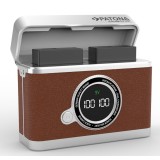 Platinum retro double chargeur USB-C avec boîtier de rangement pour Fuji NP-W126