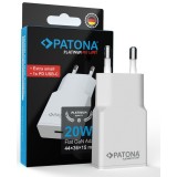 Platinum GaN PD20W adaptateur mural blanc avec USB-C PD3.0 et Quick Charge 3.0