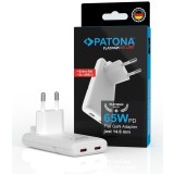 Platinum GaN PD65W adaptateur plat blanc 2x USB-C PD3.0 QC3.0