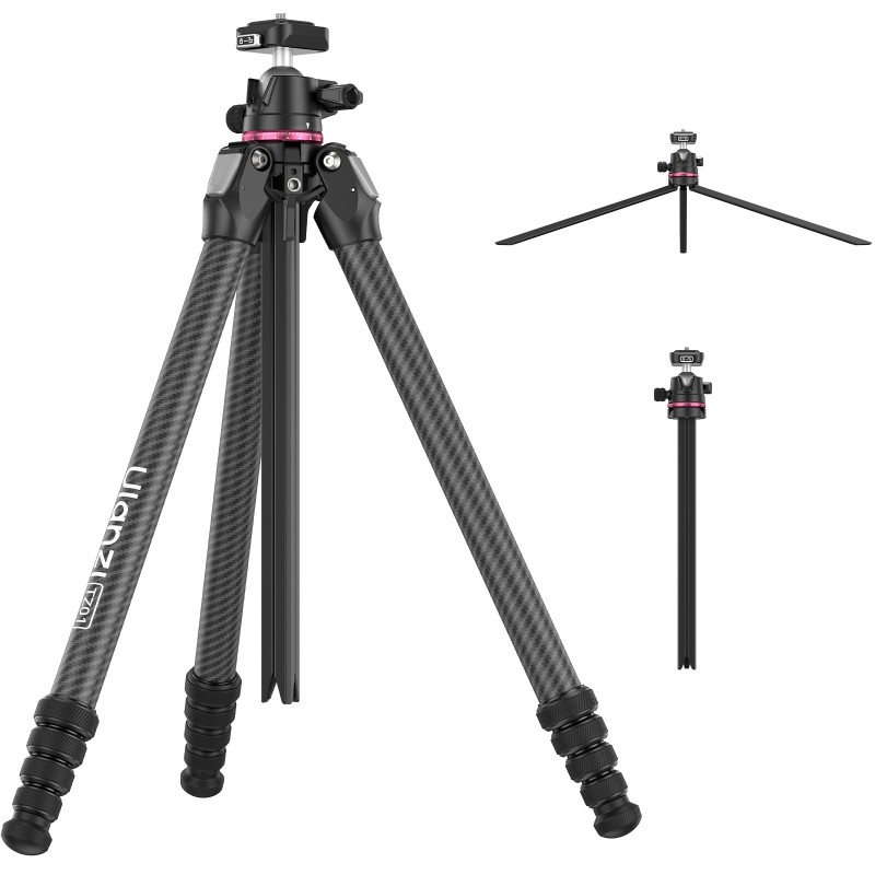 Ulanzi TZ01 2-in-1 carbon statief met 360&deg; kogelkop en quick-release systeem