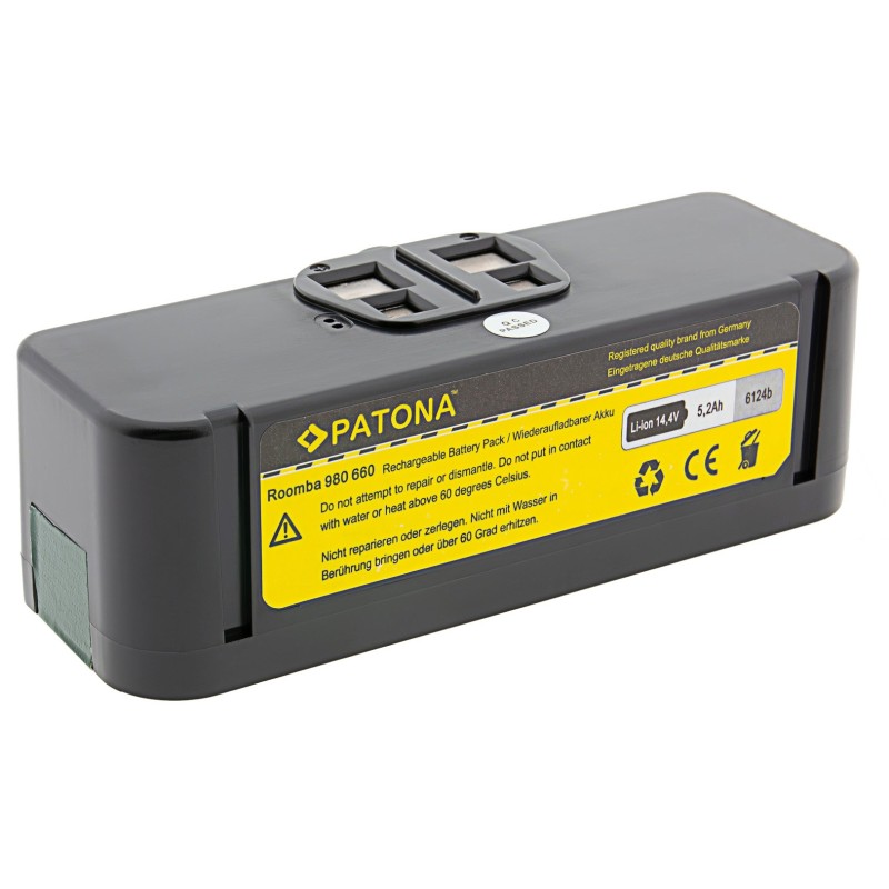 Patona Accu voor Roomba 500 600 700 800 900 serie robotstofzuiger 5200mAh Li-ion 14,4V