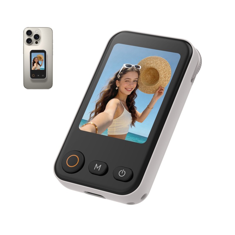 Telesin mini selfie screen vlog monitor met bluetooth remote voor iPhone 13/14/15/16/17