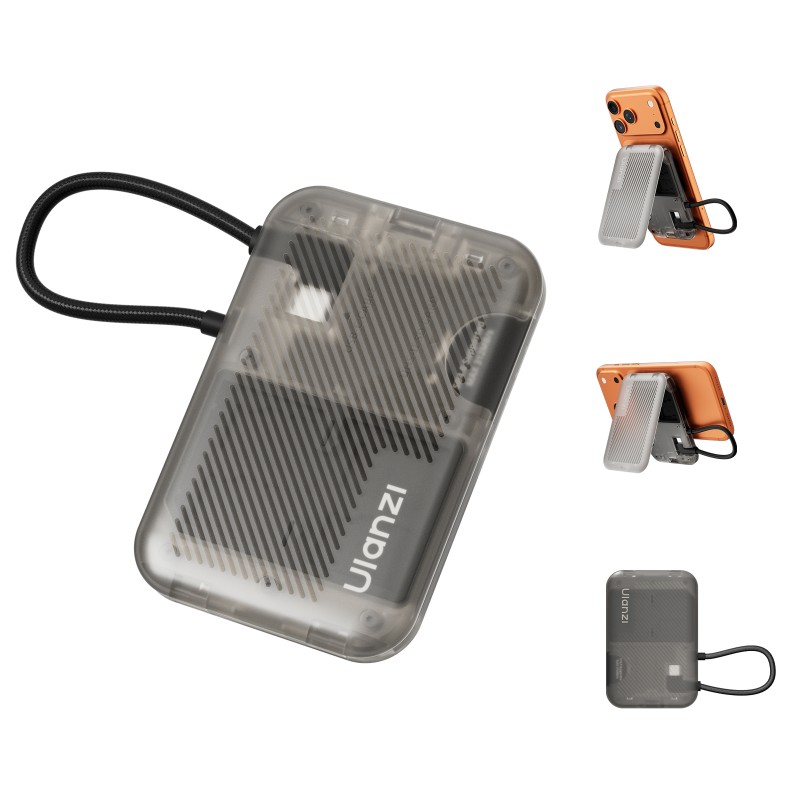 Ulanzi CC02 magnetische SD-kaartlezer met houder en standaard voor 7 geheugenkaarten
