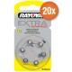 Rayovac pack avantageux piles auditives type 10 (jaune) - 20 x 8 pièces + stylo magnétique gratuit