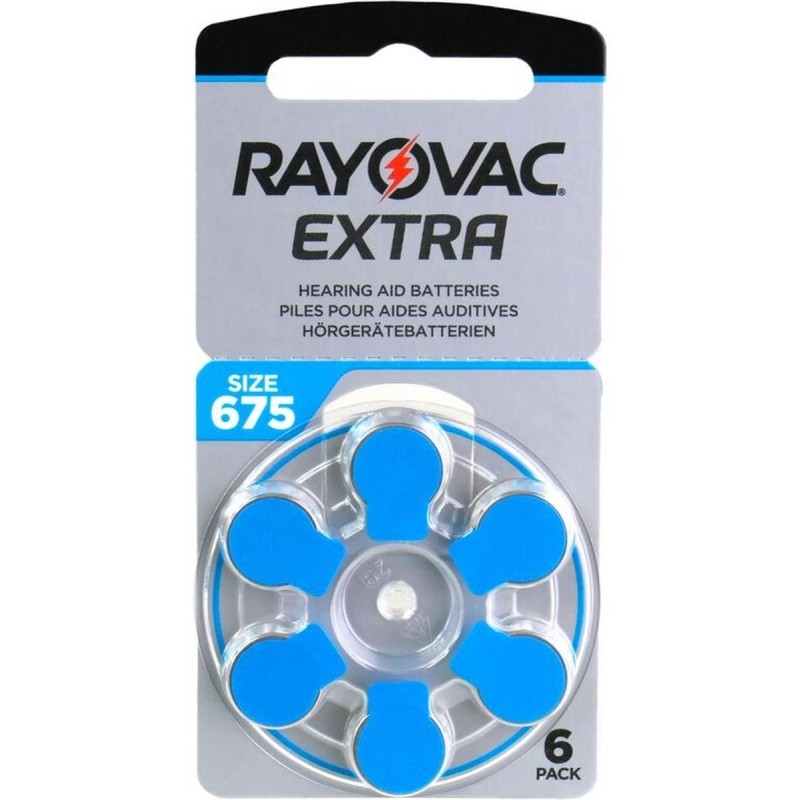 Voordeelpak Rayovac gehoorapparaat batterijen - Type 675 (blauw) - 20 x 6 stuks afbeelding