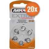 Rayovac pack économique de piles pour appareils auditifs type 312 (marron) - 20 x 6 pièces avec stylo magnétique gratuit