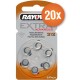 Rayovac pack économique de piles pour appareils auditifs type 312 (marron) - 20 x 6 pièces avec stylo magnétique gratuit - Image 2