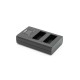 Chargeur double pour 2 batteries d'appareil photo compatibles avec Fujifilm NP-W126 + adaptateur USB 230V pratique à 2 ports - Image 2