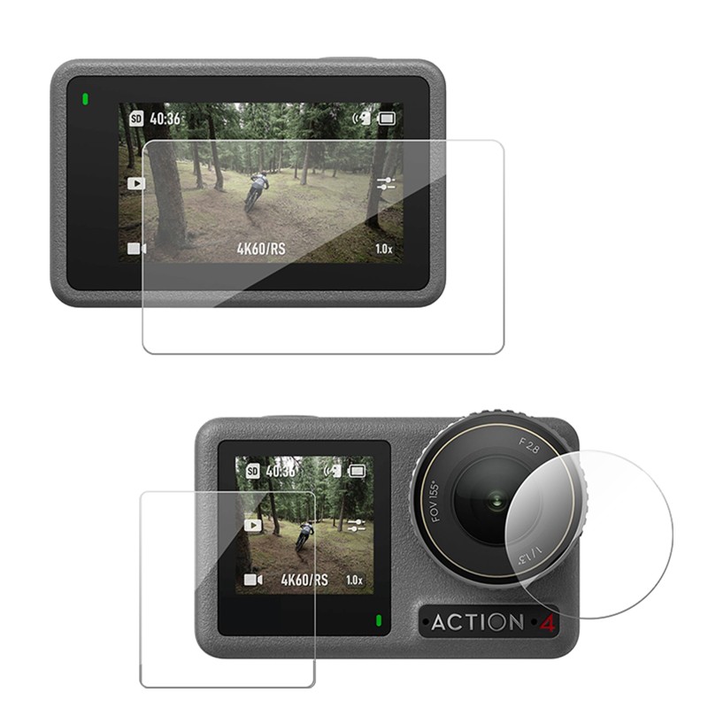 Telesin Screenprotector-set Glas DJI Action 3/4 - Extra Dun