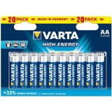 20 x piles AA Varta alcalines LongLife Power 4906 - haute performance pour appareils énergivores