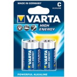 Varta High Energy piles alcalines Baby C LR14 1,5V - 2 pièces