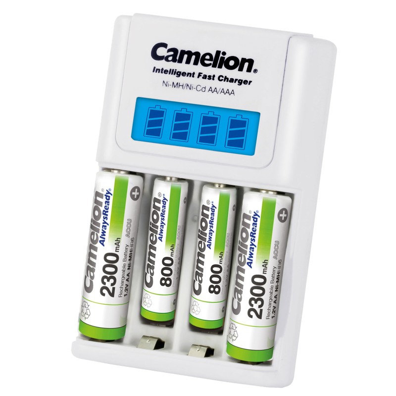 Camelion BC-1012 snellader voor 1-4 AA/AAA Ni-MH batterijen met LCD display