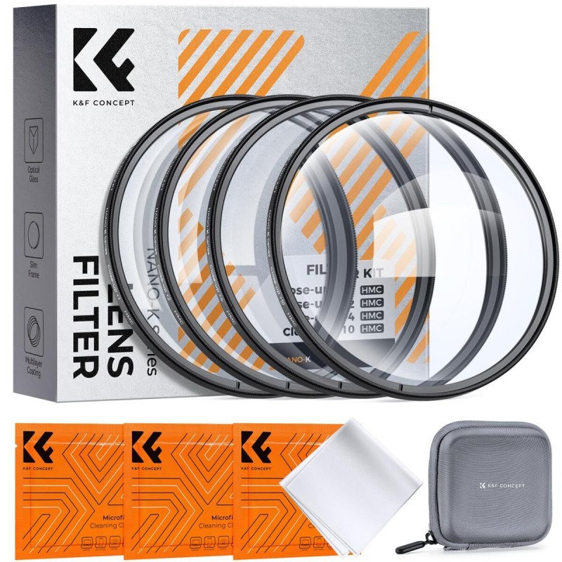 K&F Concept Close-up Filter Kit +1/+2/+4/+10 - 52mm