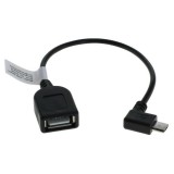 OTB Câble adaptateur micro-USB OTG avec angle 90 degrés pour smartphones et tablettes