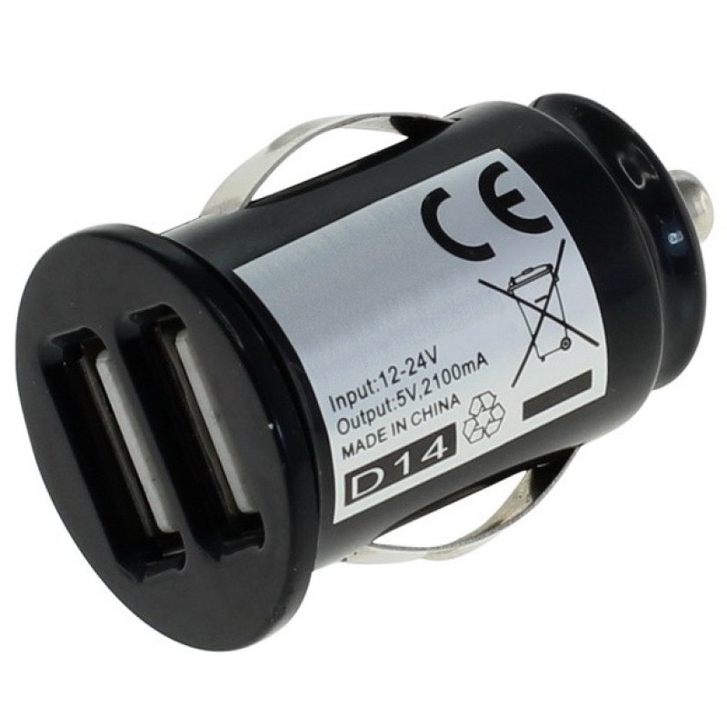 Snelle autolader voor 2 x USB apparaten