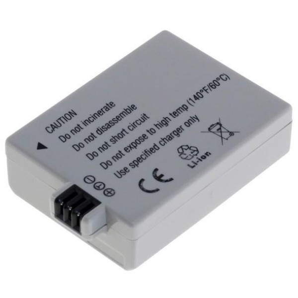 Batterie d'appareil photo compatible avec Canon EOS 450D - Li-ion 1080mAh avec protection