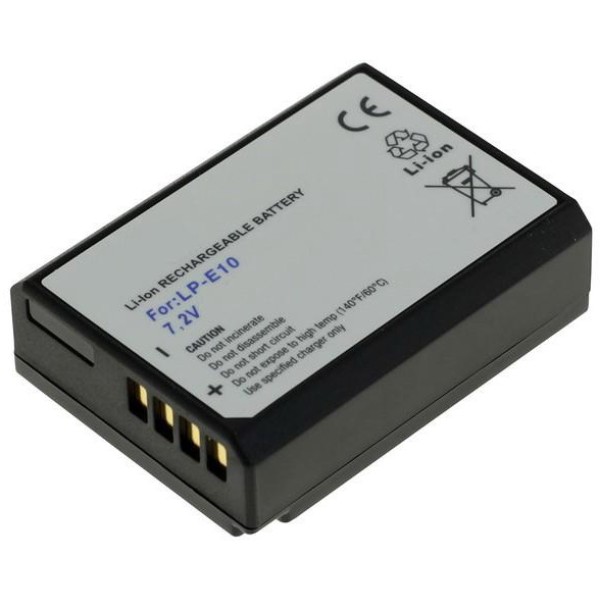 Batterie d'appareil photo compatible avec Canon EOS 1200D - Li-ion 1020mAh avec protection intégrée