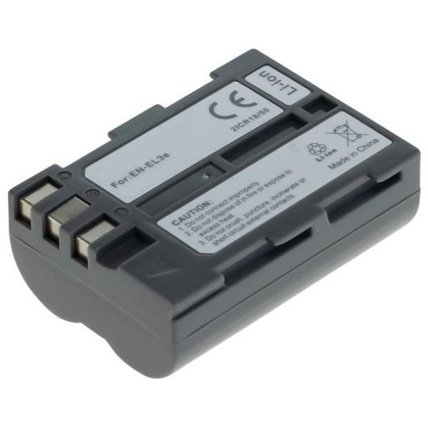 Batterie d'appareil photo compatible avec Nikon D300 - Li-ion 1600mAh EN-EL3e
