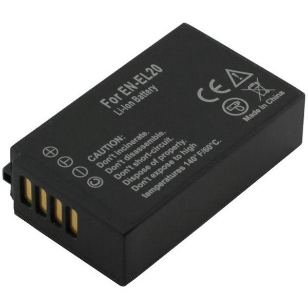 Batterie d'appareil photo compatible avec Nikon 1 J3, li-ion 800mAh