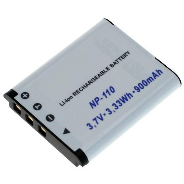 Batterie d'appareil photo NP-110 compatible avec Casio, lithium-ion 900mAh