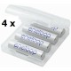 16 x piles AAA Panasonic Eneloop rechargeables - 750mAh avec boîtiers de rangement