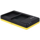 Chargeur double pour 2 batteries d'appareil photo compatibles avec Panasonic DMW-BCG10
